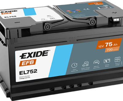 Exide Μπαταρία Αυτοκινήτου EL752 EFB (75Ah/730A)