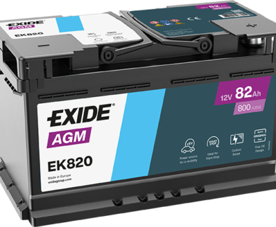Exide Μπαταρία Αυτοκινήτου EK820 AGM (82Ah/800A)
