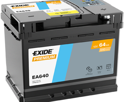 Exide Μπαταρία Αυτοκινήτου EA640 Premium (64Ah/640A/Μ242×Π175×Υ190mm/Δ)