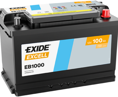 Exide Μπαταρία Αυτοκινήτου EB1000 Excell (100Ah/720A/Μ315×Π175×Υ205mm/Δ)