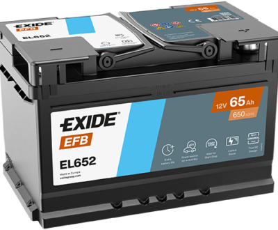 Exide Μπαταρία Αυτοκινήτου EL652 EFB (65Ah/650A/Μ278×Π175×Υ175mm/Δ)