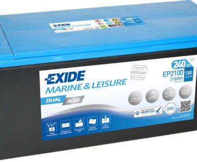 Exide Μπαταρία Σκάφους EP2100 Dual AGM Marine & Leisure (240Ah/1200Α/2100Wh/M518xΠ274xΥ240mm/Α)