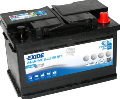 Exide Μπαταρία Σκάφους EP600 Dual AGM Marine & Leisure (70Ah/760Α/600Wh/M278xΠ175xΥ190mm/Δ)