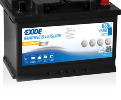 Exide Μπαταρία Σκάφους ES650 Equipment GEL Marine & Leisure (56Ah/650Wh/M278xΠ175xΥ190mm/Δ)